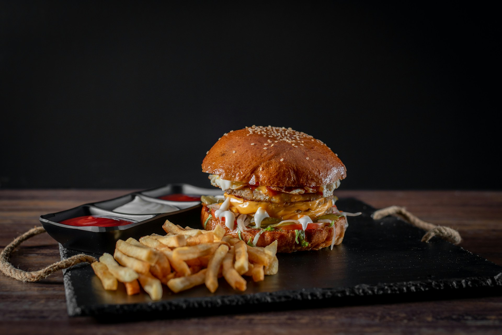 The Inferno Double — burger of the month